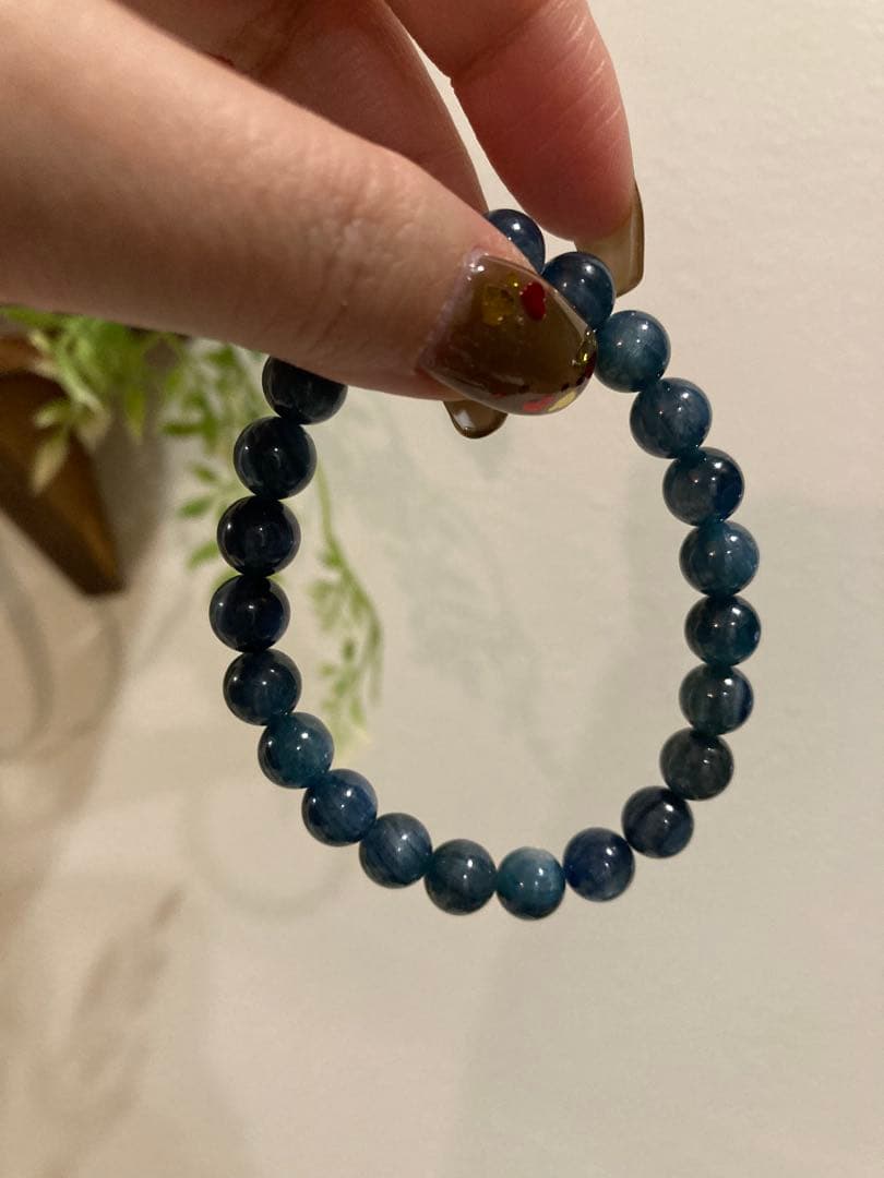 ブラジル産！レアカラー！シラー入り！インディゴブルーカイヤナイト8ミリ15.5 ブラジル産カイヤナイト 2.575ct | Gem Shop Urcaguary(ウルカグアリー