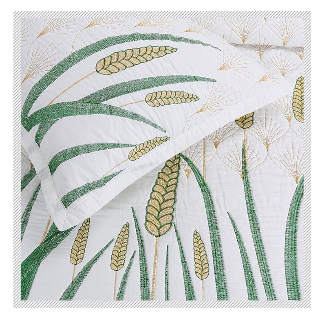 キルトベッドカバー3点セット綿マルチカバー キルティング MS