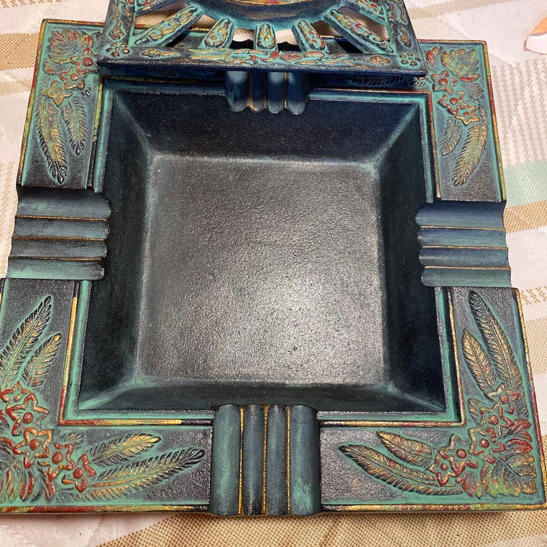 博堂　御所車　灰皿　喫煙具　昭和レトロ　蚊取り線香立て