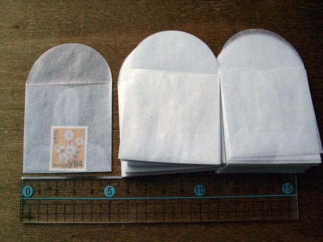 切手の保存・保管 グラシン袋 封筒 約5cm×5cm 1000枚 小箱入り