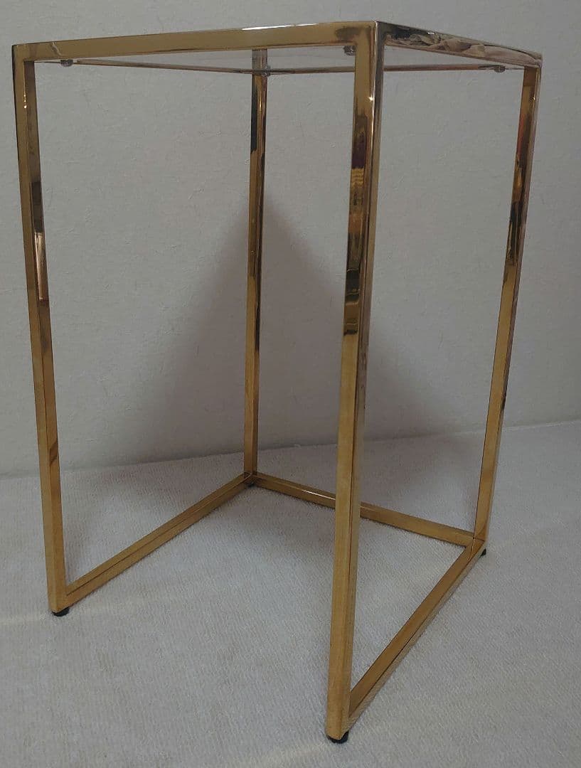 フランフラン　レーヌ ネストテーブル S マーブル×ゴールド