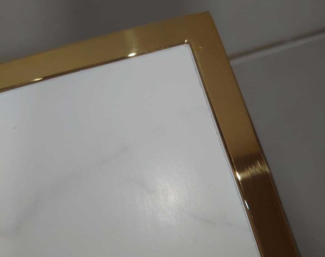 フランフラン　レーヌ ネストテーブル S マーブル×ゴールド