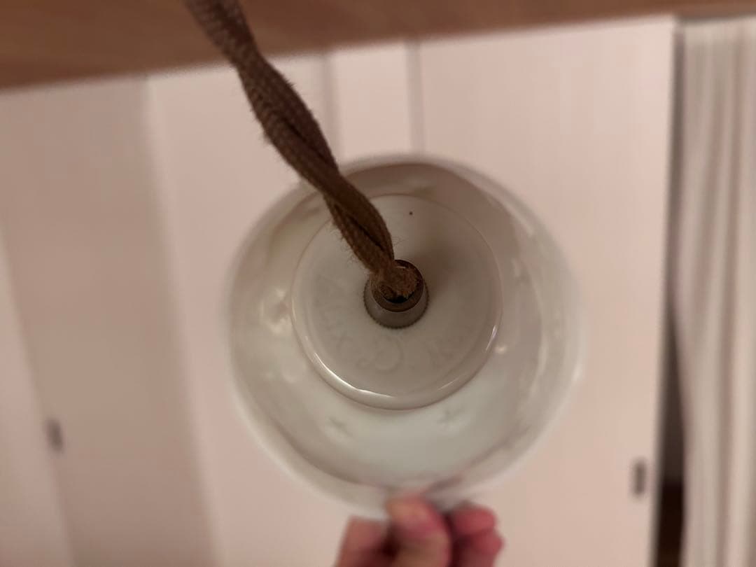 イギリス　アンティーク　ホワイト　ペンダントライト 星型