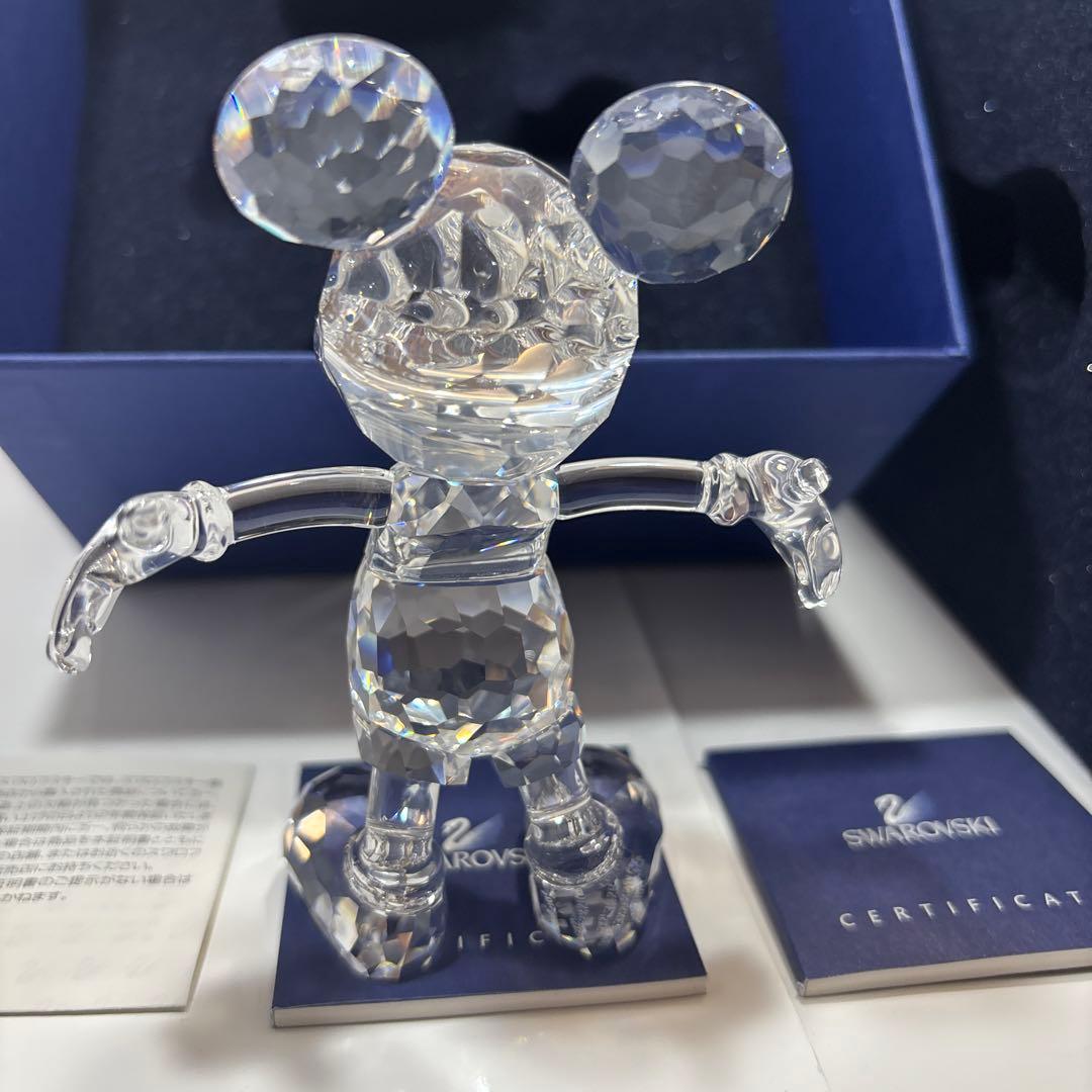 ディズニー　swarovski スワロフスキー　ミッキー　美品