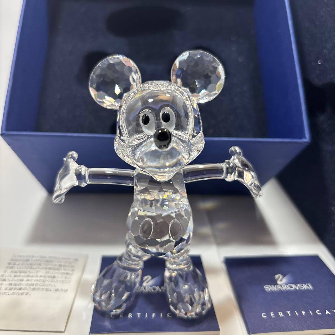 ディズニー　swarovski スワロフスキー　ミッキー　美品