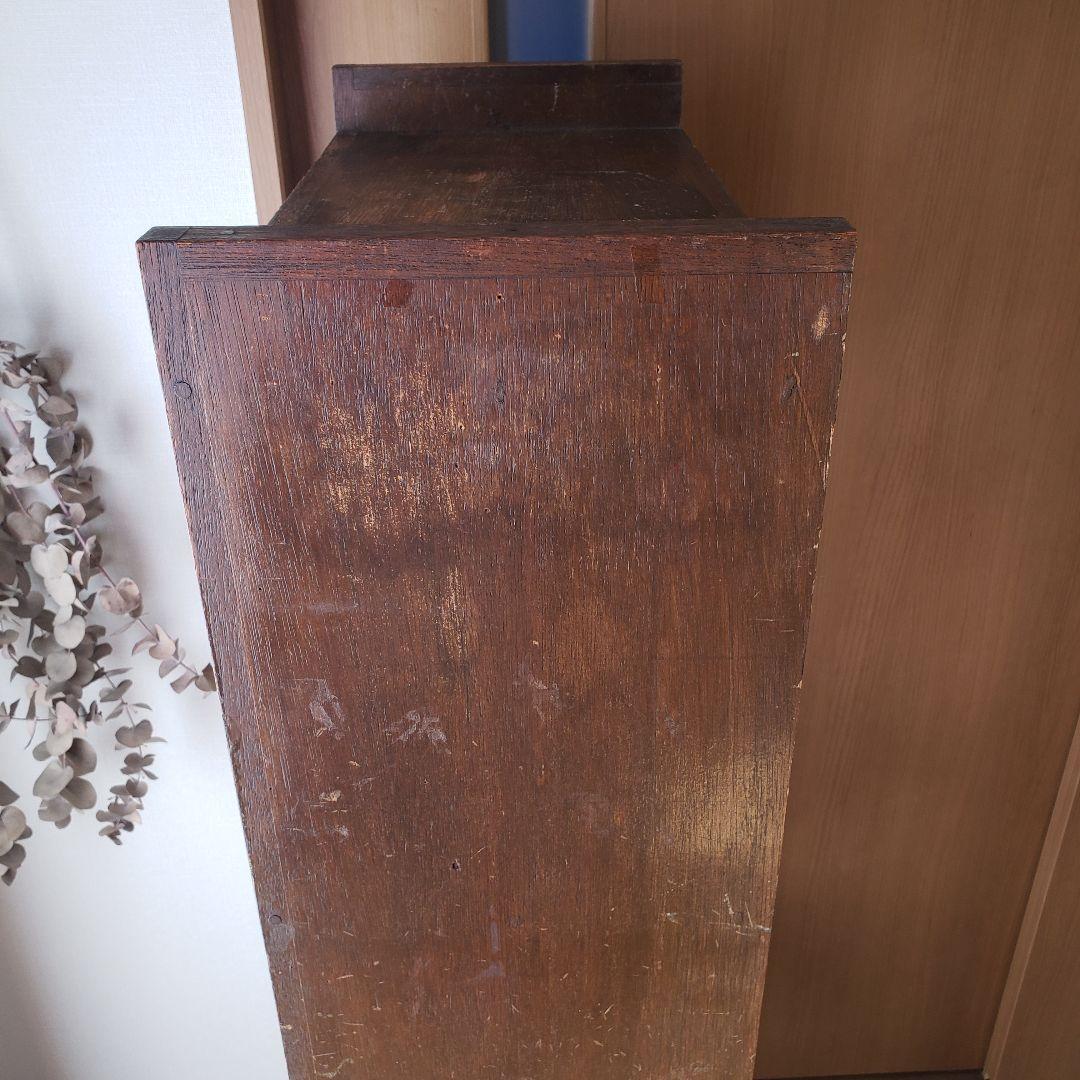 ラワンの5段収納棚　木製　ラワン材　オープンラック　古家具