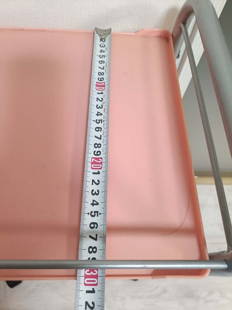 美容室ワゴンピンク　収納ワゴン　理美容 キャスター付き ネイル　理髪サロン