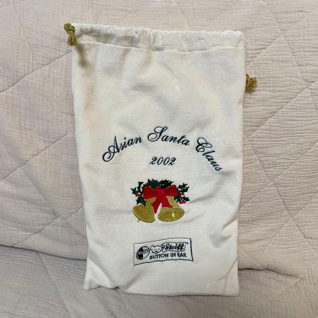 新品 シュタイフ テディベア ぬいぐるみアジアンサンタ2002 白いモヘア