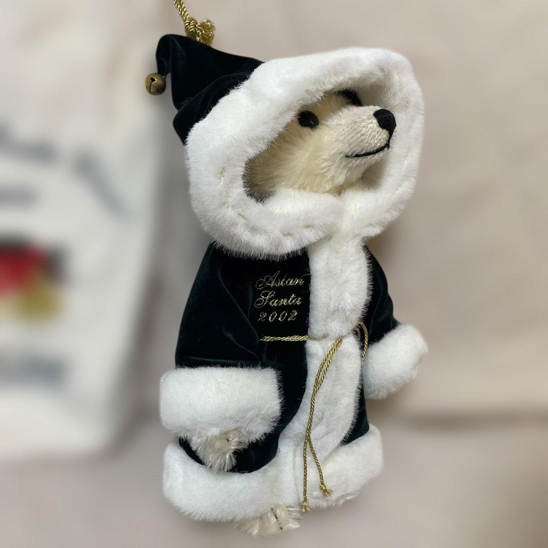新品 シュタイフ テディベア ぬいぐるみアジアンサンタ2002 白いモヘア