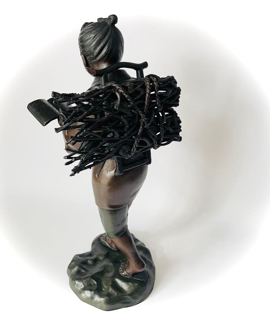 二宮金次郎 ブロンズ像 48cm 7kg