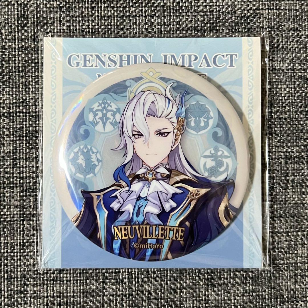 公式正規品 原神 ヌヴィレット 缶バッジ フォンテーヌ 等身 立ち絵