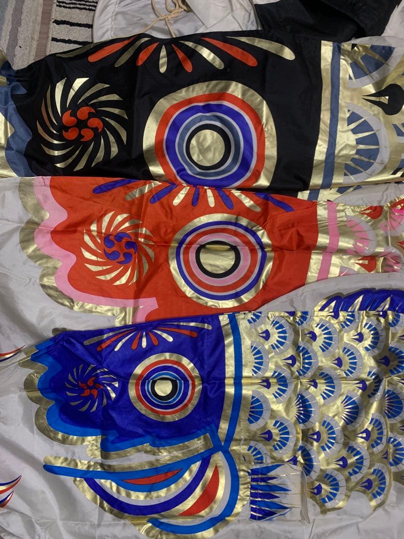 鯉のぼり　太郎黄金鯉のぼり　使用品　4Mセット　こいのぼり