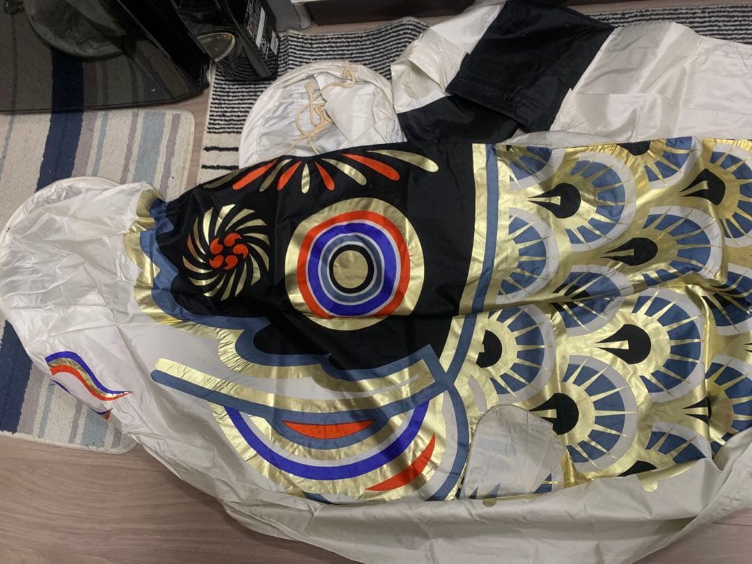 鯉のぼり　太郎黄金鯉のぼり　使用品　4Mセット　こいのぼり