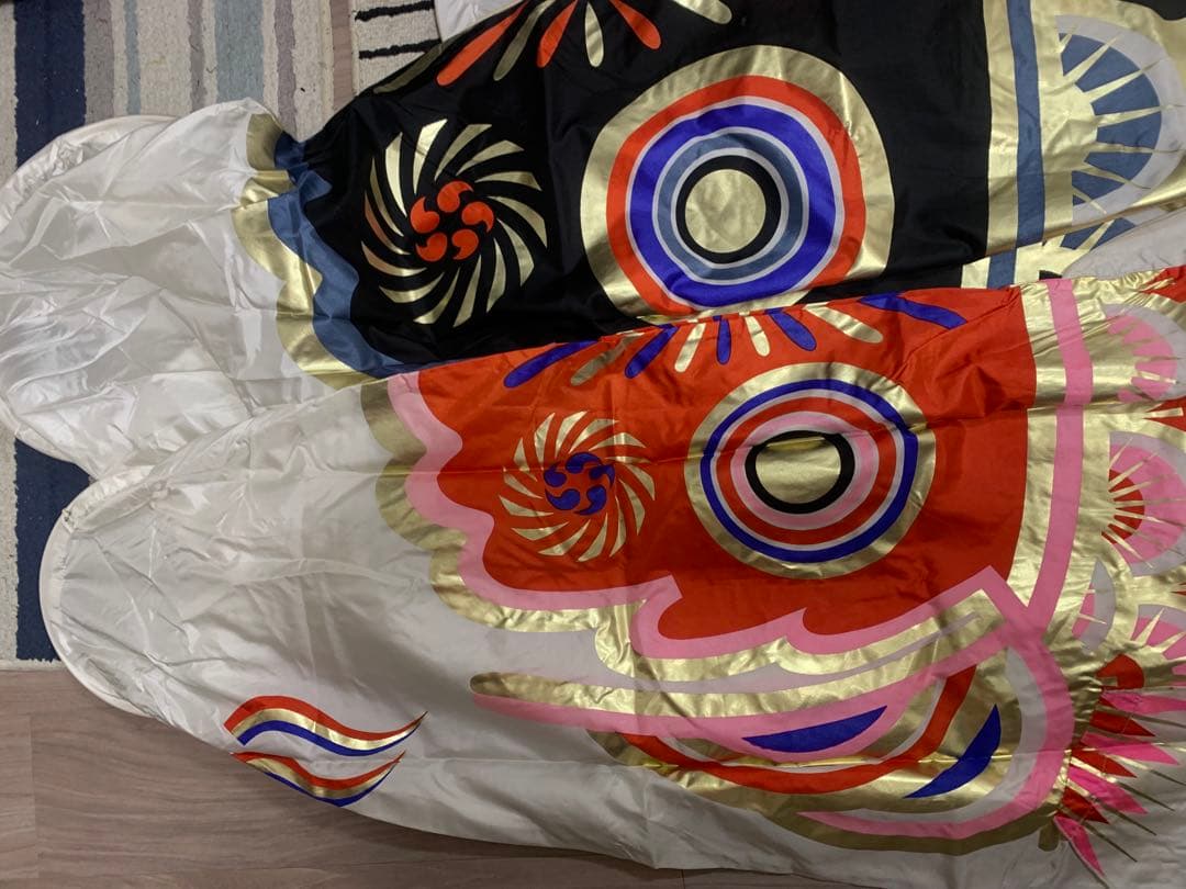 鯉のぼり　太郎黄金鯉のぼり　使用品　4Mセット　こいのぼり