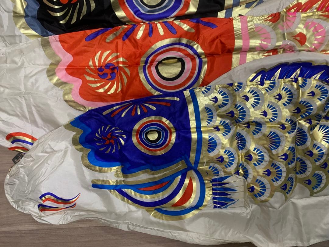 鯉のぼり　太郎黄金鯉のぼり　使用品　4Mセット　こいのぼり