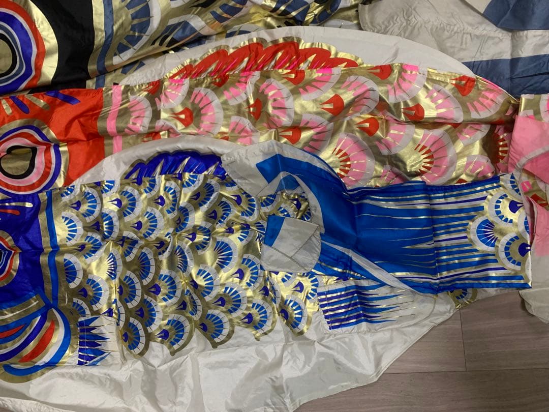 鯉のぼり　太郎黄金鯉のぼり　使用品　4Mセット　こいのぼり