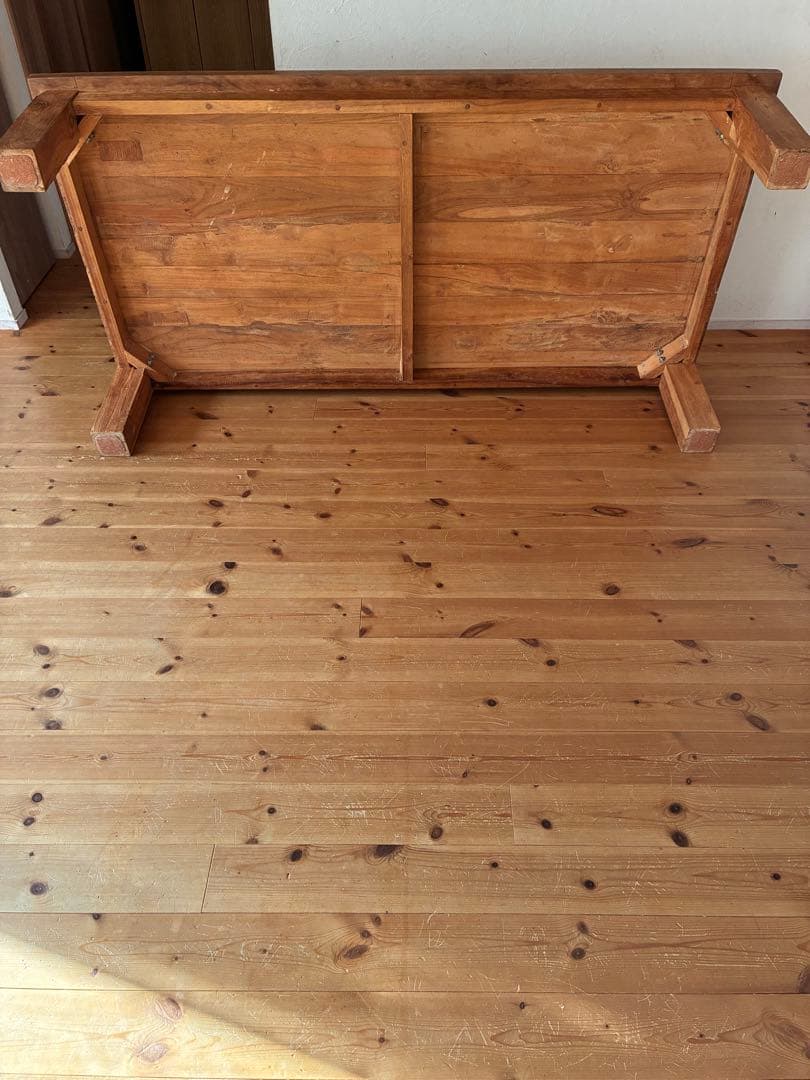 yum 送料込！オールドチーク　W1600 ローテーブル　木製　アジアン