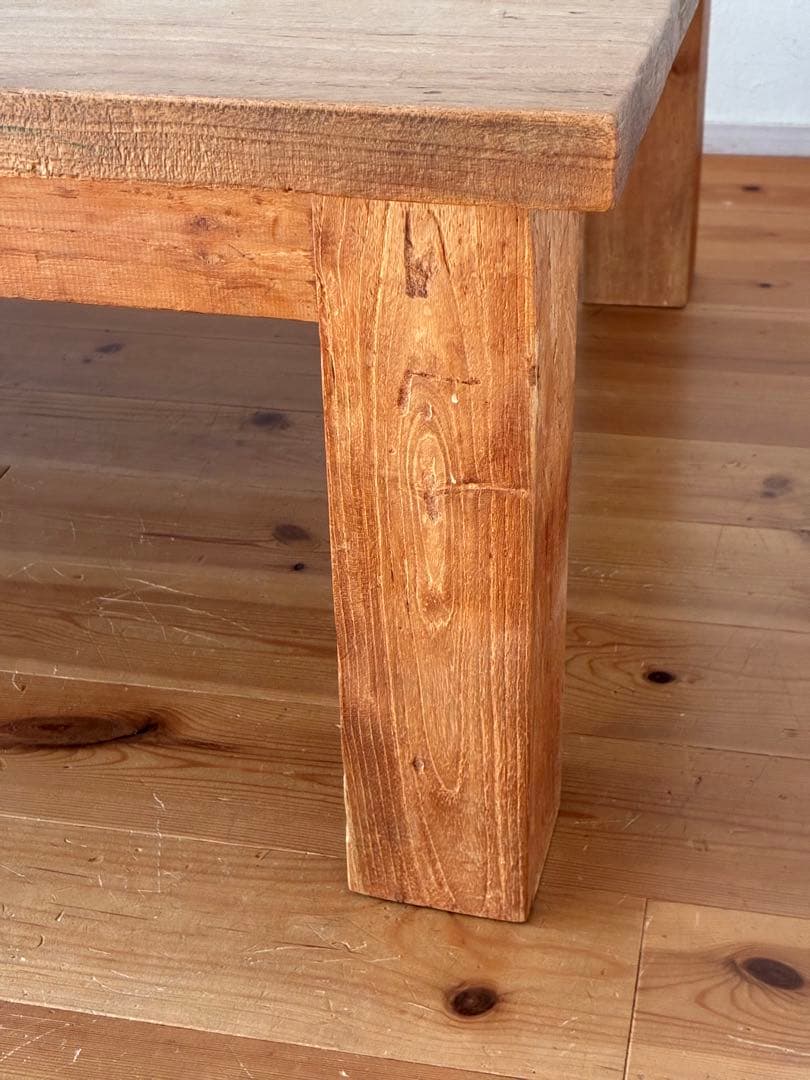 yum 送料込！オールドチーク　W1600 ローテーブル　木製　アジアン