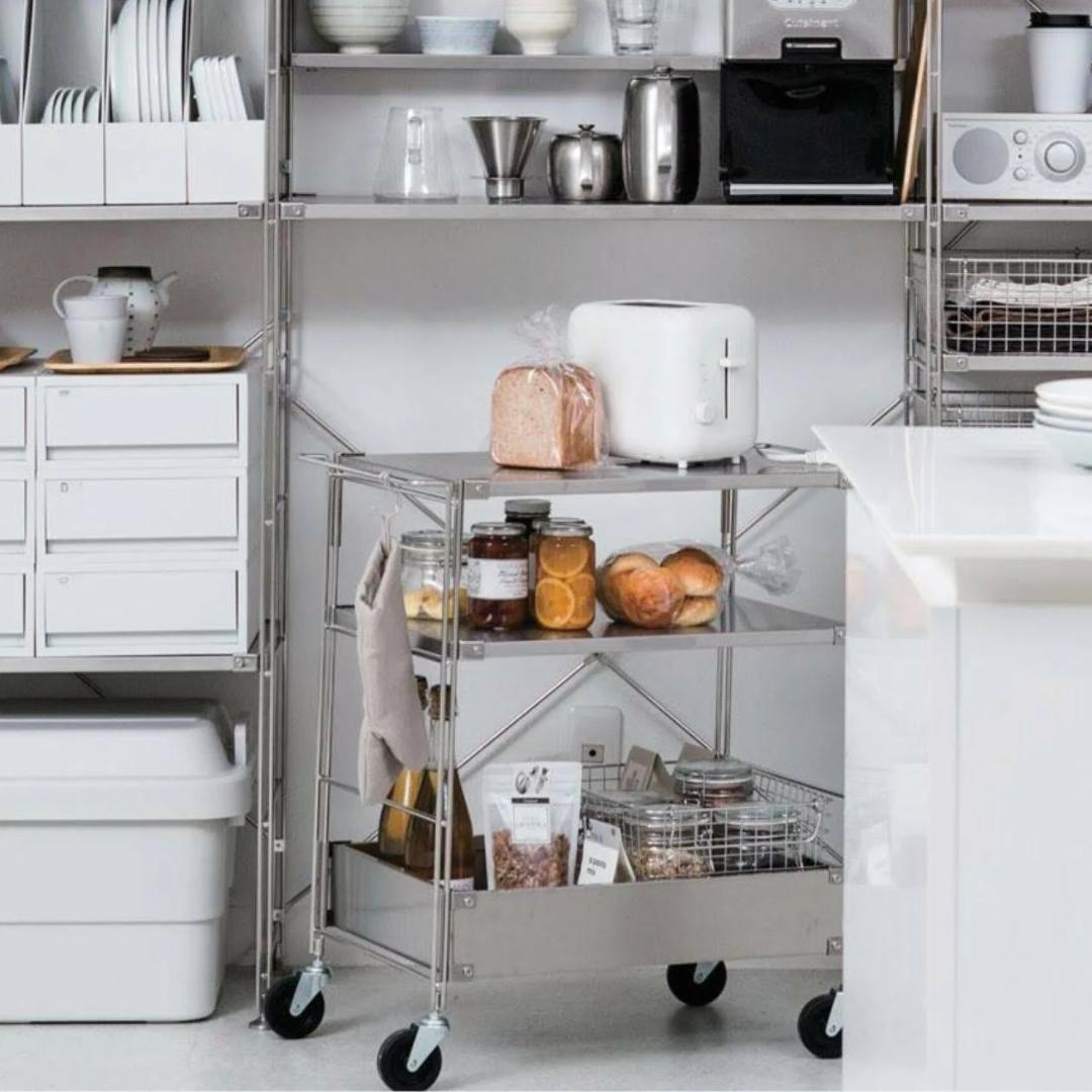 [在庫残り2!]無印良品　MUJI 　ステンレスシェルフワゴン