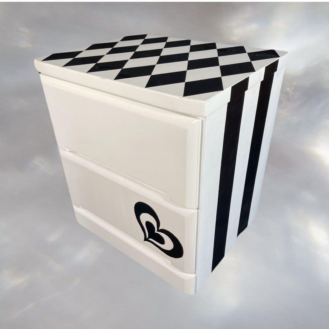 ‪‪❤︎‬ハート＆アーガイル‪‪❤︎‬2段チェスト 【送料無料】