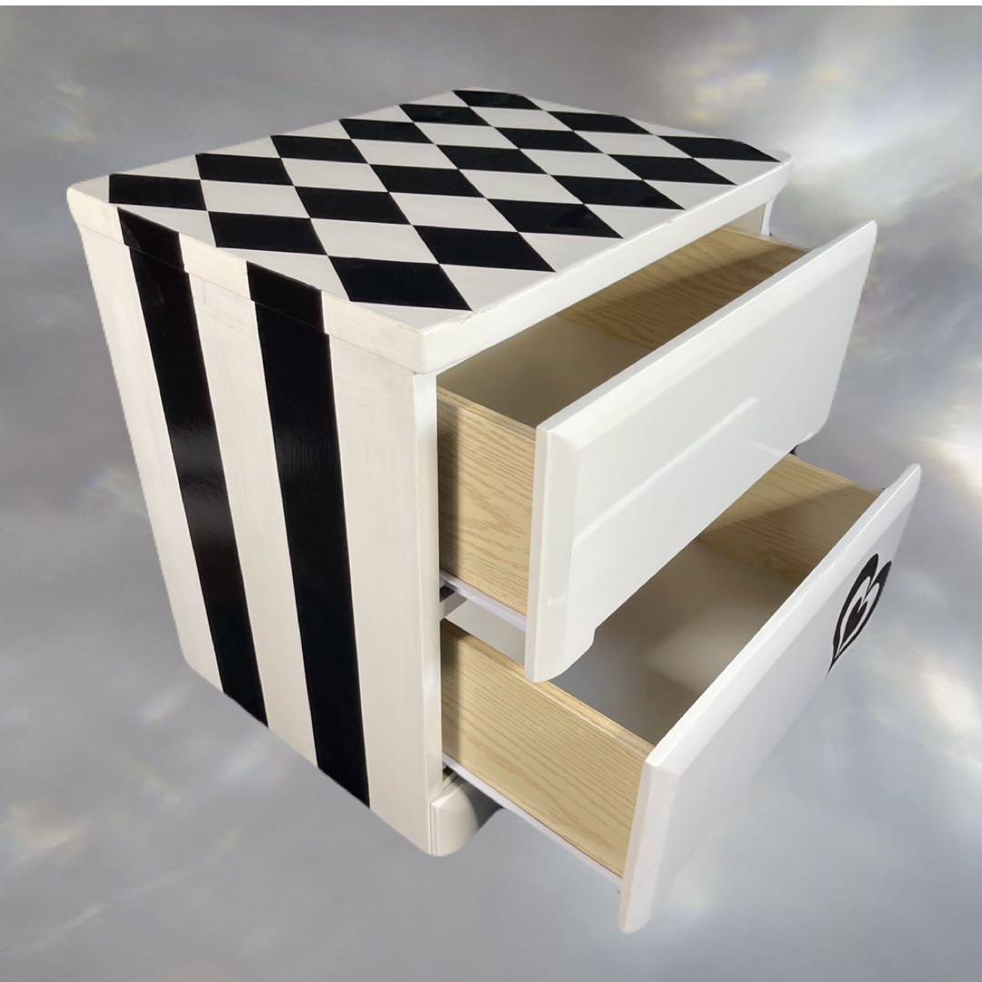 ‪‪❤︎‬ハート＆アーガイル‪‪❤︎‬2段チェスト 【送料無料】