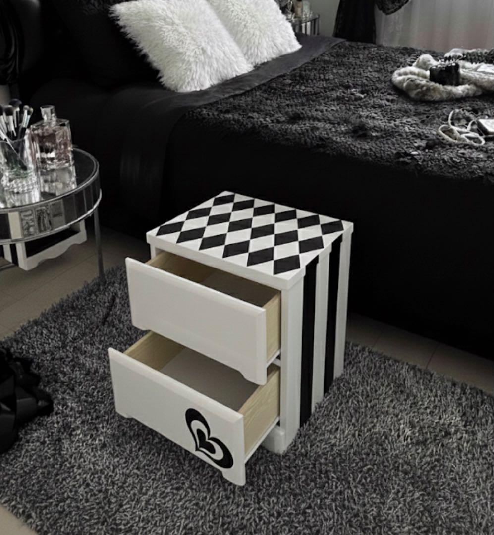 ‪‪❤︎‬ハート＆アーガイル‪‪❤︎‬2段チェスト 【送料無料】