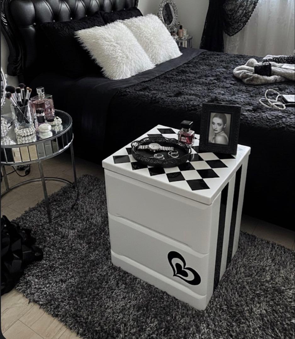 ‪‪❤︎‬ハート＆アーガイル‪‪❤︎‬2段チェスト 【送料無料】