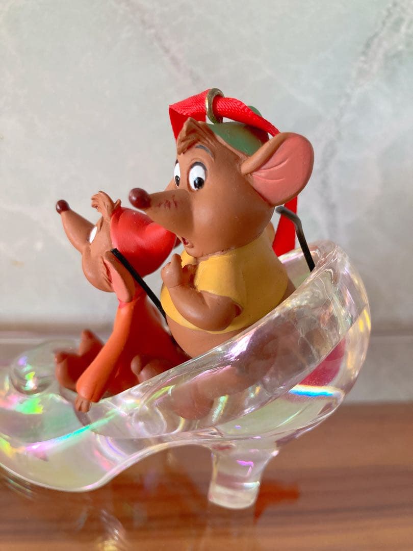 シンデレラ　ディズニーストア　オーナメント　【ジャック&ガス】ガラスの靴