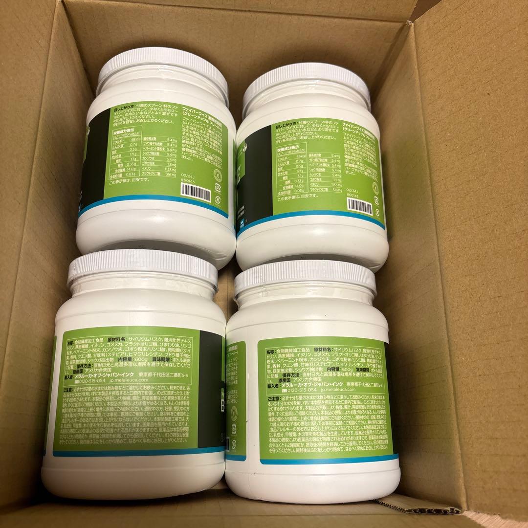 【新品】メラルーカ ファイバーワイズ グリーンアップル 600g × 4