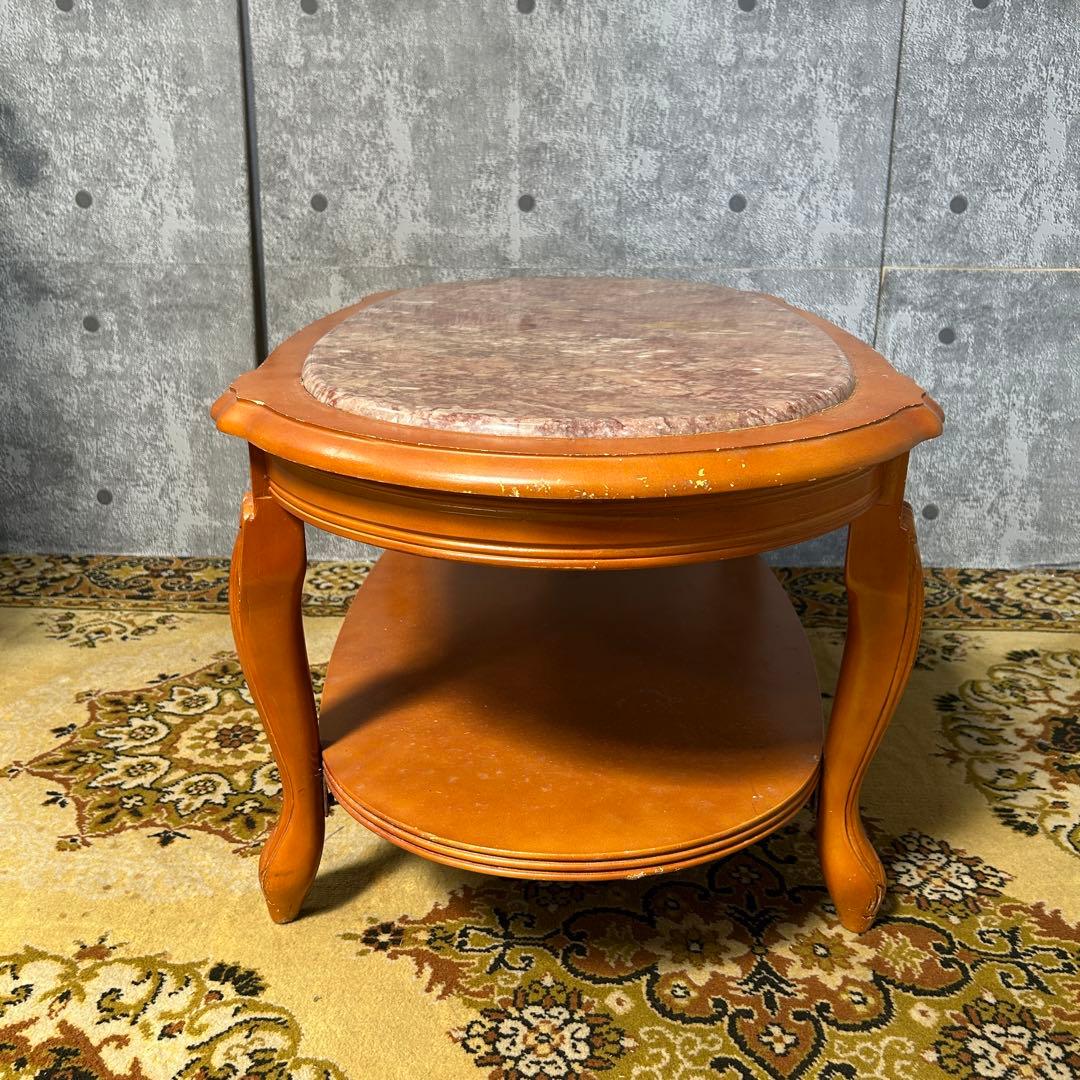 ꧁クラシック家具꧂大理石リビングテーブル センター ロー ソファ 机 猫脚