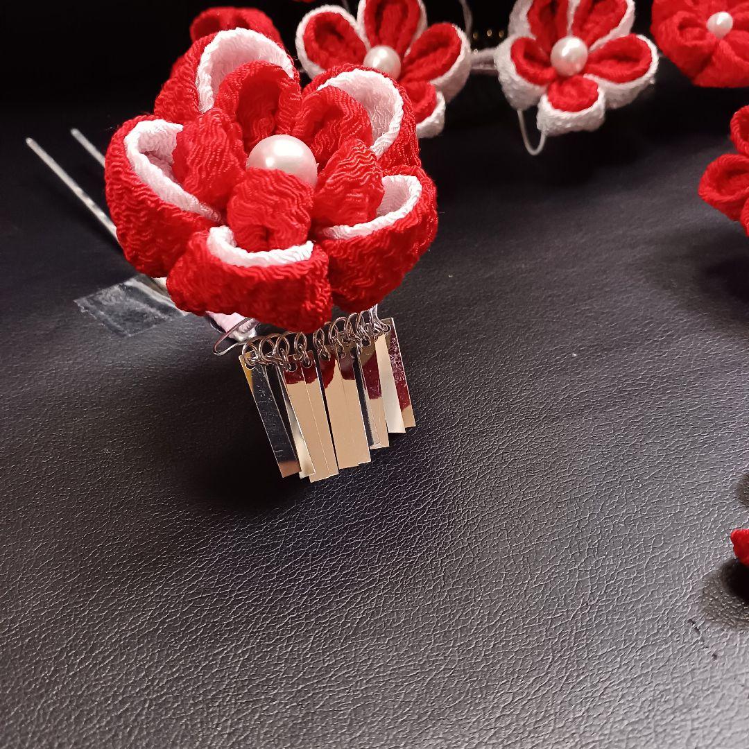 新品未使用【七五三】髪飾り　勝山かんざし　日本髪　つまみ細工　ハレの日　お花飾り