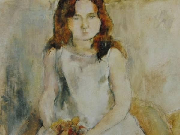 J・パスキン、果物をもつ少女、希少な額装用画集より、美品、新品額装付