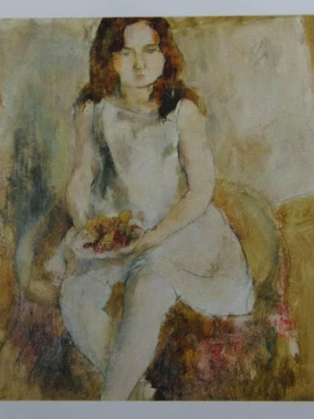 J・パスキン、果物をもつ少女、希少な額装用画集より、美品、新品額装付