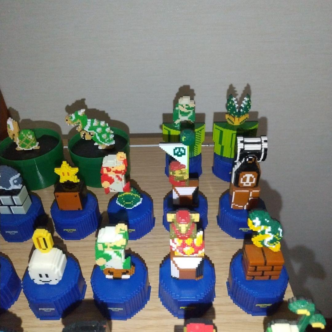 スーパーマリオ ボトルキャップ全30種類+缶コーヒーおまけフィギュア3