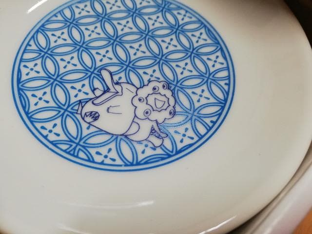 大阪万博　みゃくみゃく君　たち吉コラボのお皿と小皿