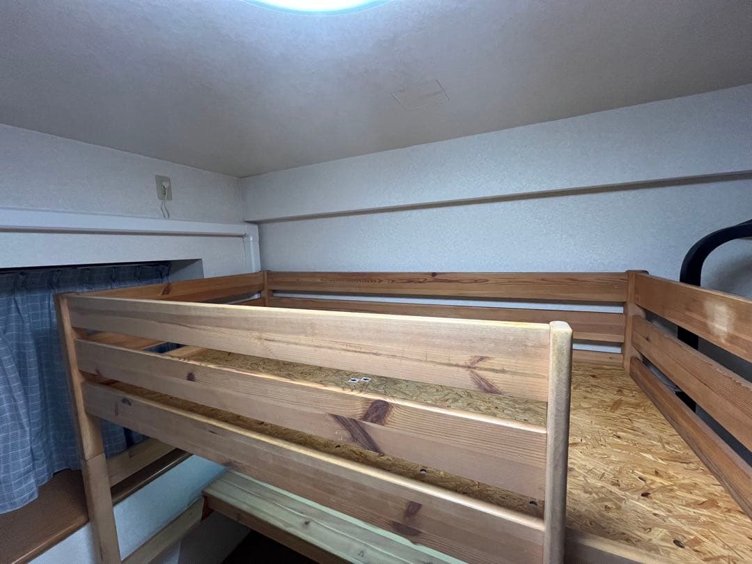 無印良品パイン材ロフトベッド　デスク・チェア・キャビネット付き　年内引き取り限定