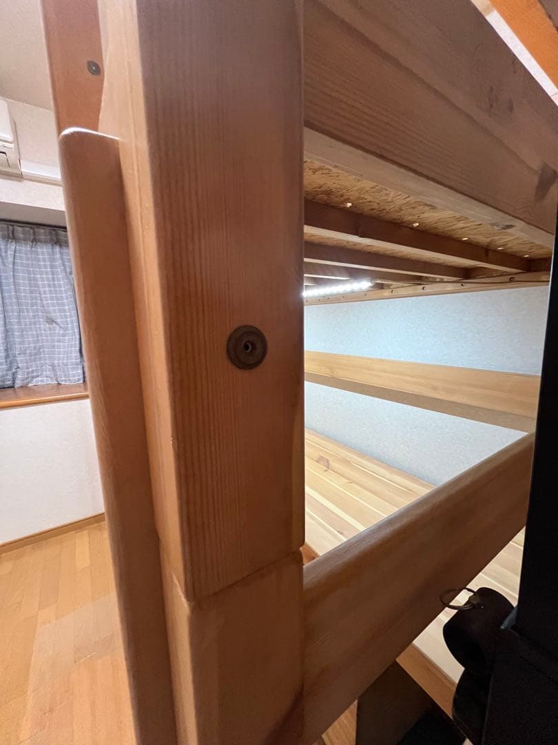 無印良品パイン材ロフトベッド　デスク・チェア・キャビネット付き　年内引き取り限定