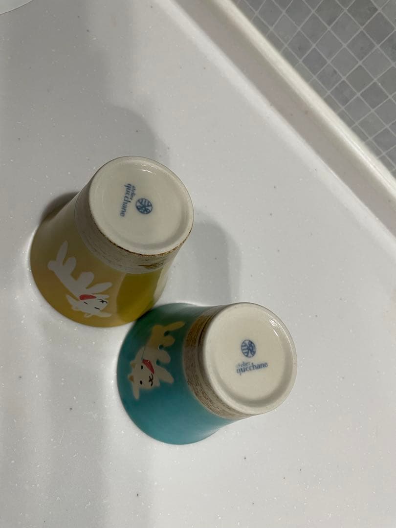 atelier quichane 動物デザイン飯碗、フリーカップ 4個セット