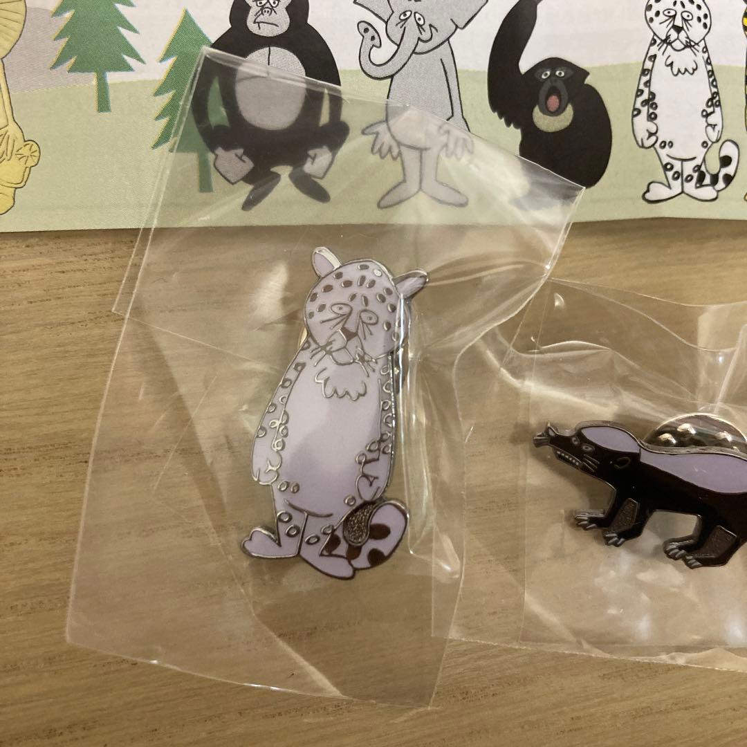 花井祐介 東山動物園 アニマルピンズ ラーテル ユキヒョウ - メルカリ