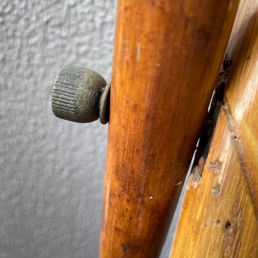 #昭和レトロ　ラタン ドレッサー　鏡台 引き出し付き　アーチ型ミラー　ビンテージ