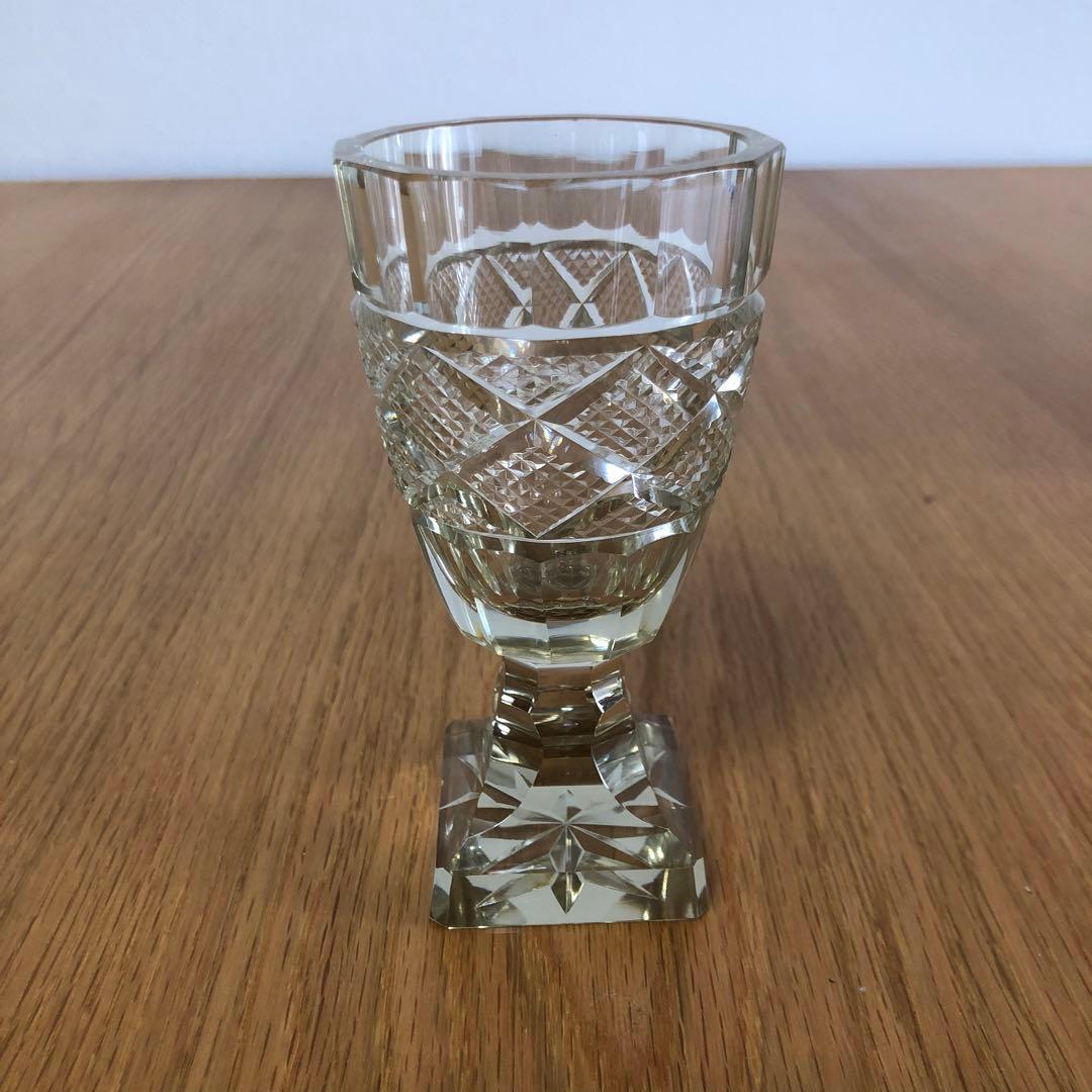 復刻薩摩切子脚付杯　カメイガラス　サントリー美術館協力