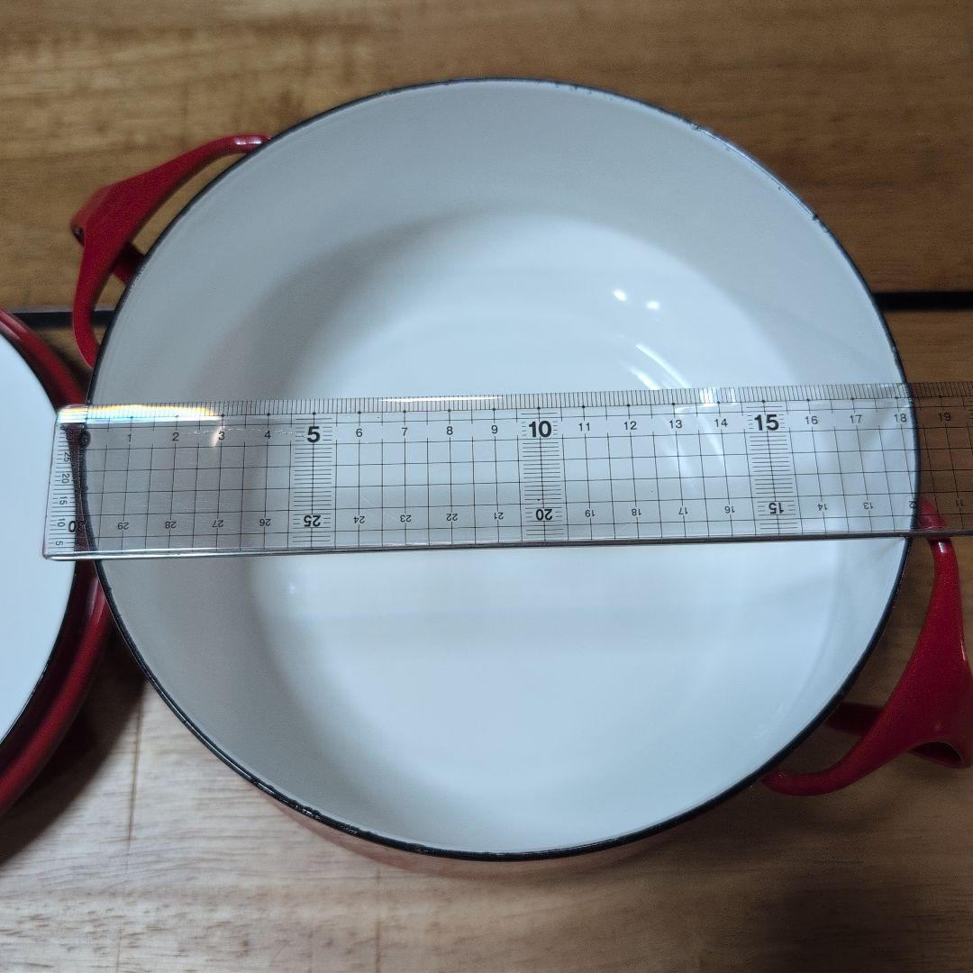 dansk コベンスタイル　18.5cm 　赤　ホーロー鍋　両手鍋