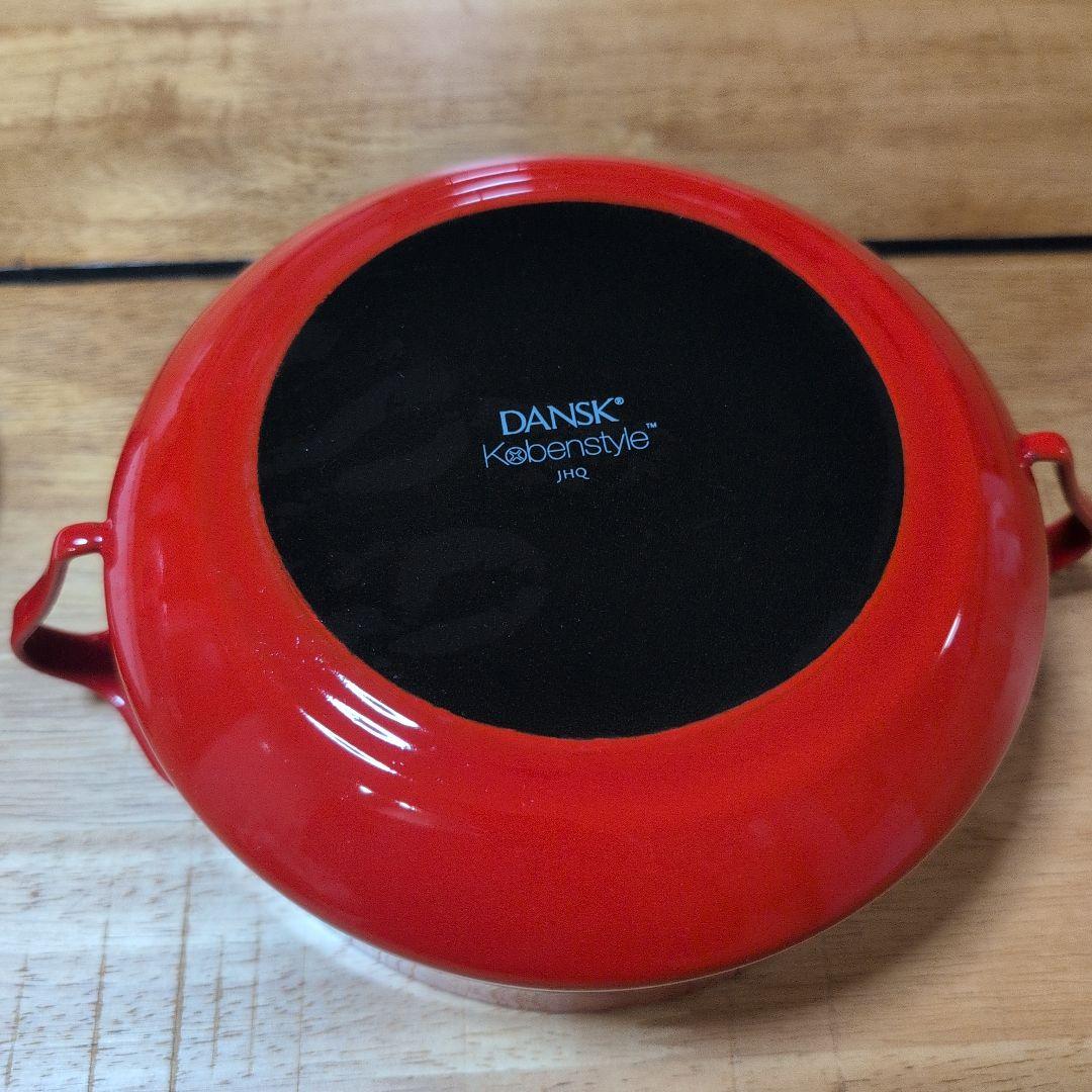 dansk コベンスタイル　18.5cm 　赤　ホーロー鍋　両手鍋