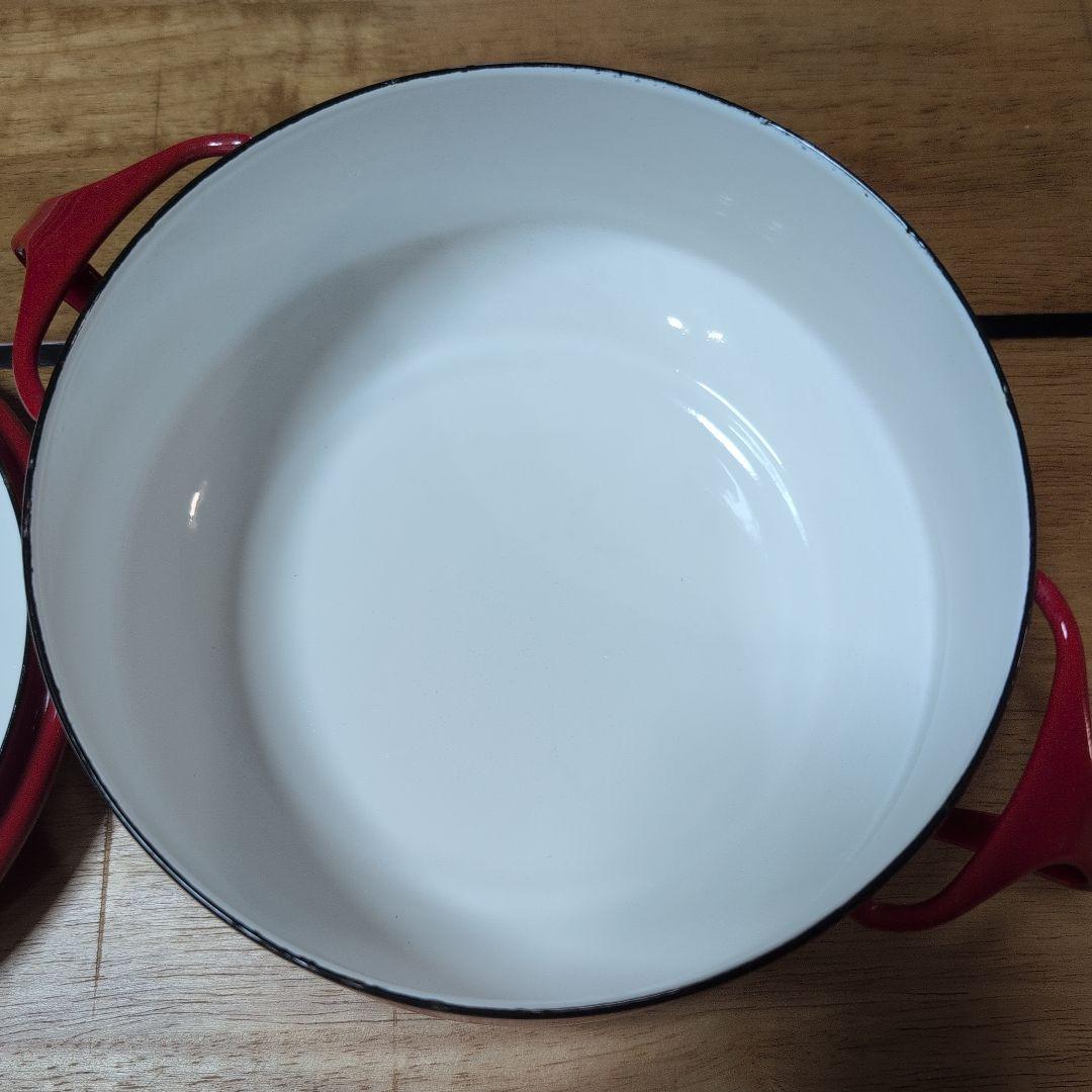 dansk コベンスタイル　18.5cm 　赤　ホーロー鍋　両手鍋