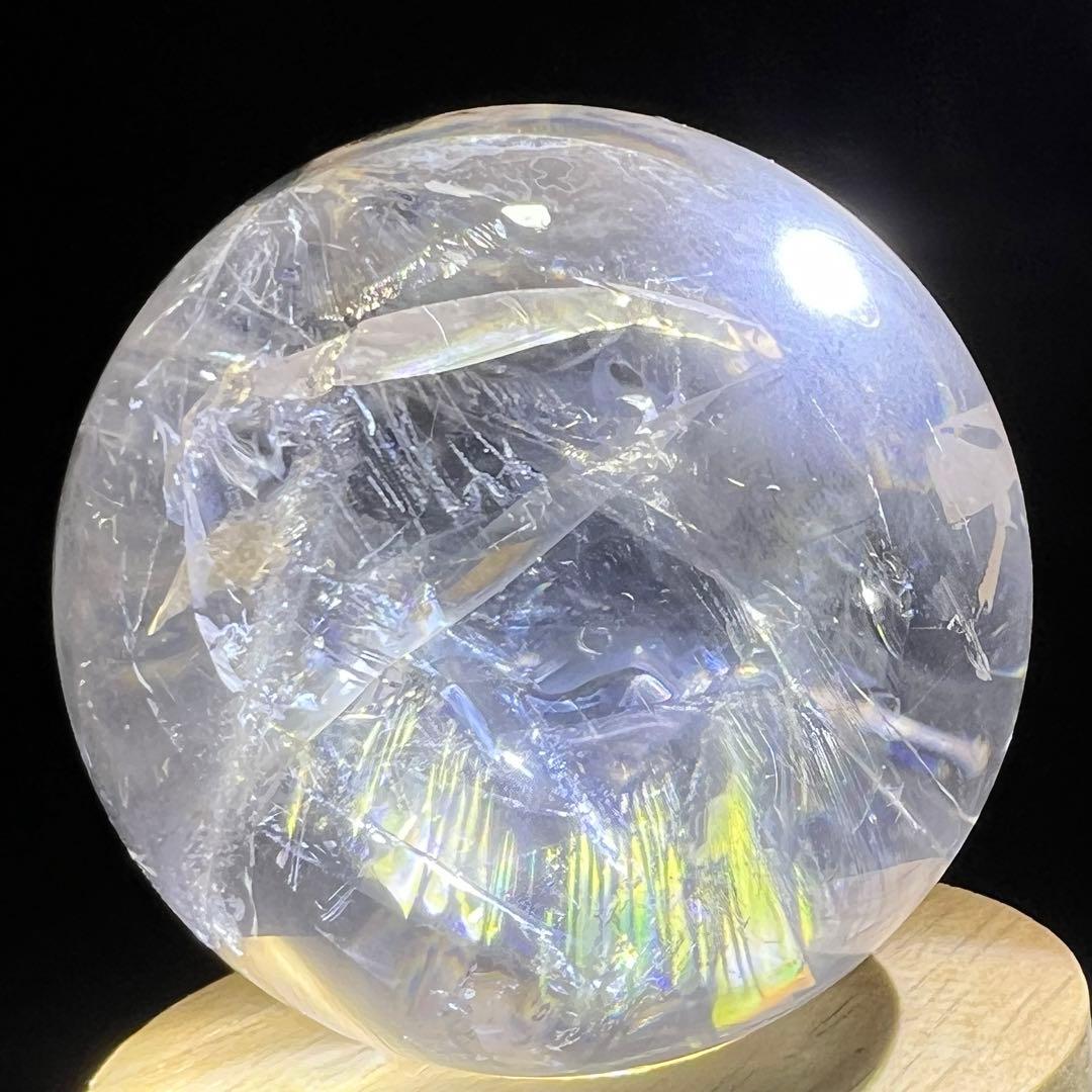 ✳️✨高透明度抜群スフィア‼️極上クオリティ✨レインボー 水晶 丸玉 天然石 原石