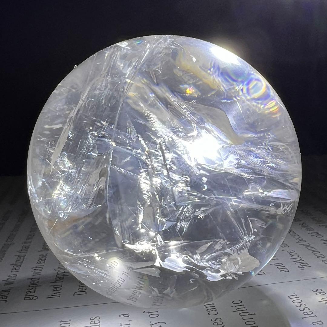 ✳️✨高透明度抜群スフィア‼️極上クオリティ✨レインボー 水晶 丸玉 天然石 原石