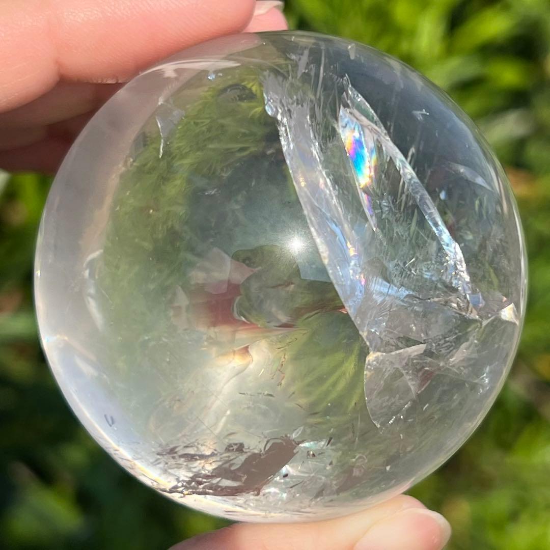 ✳️✨高透明度抜群スフィア‼️極上クオリティ✨レインボー 水晶 丸玉 天然石 原石