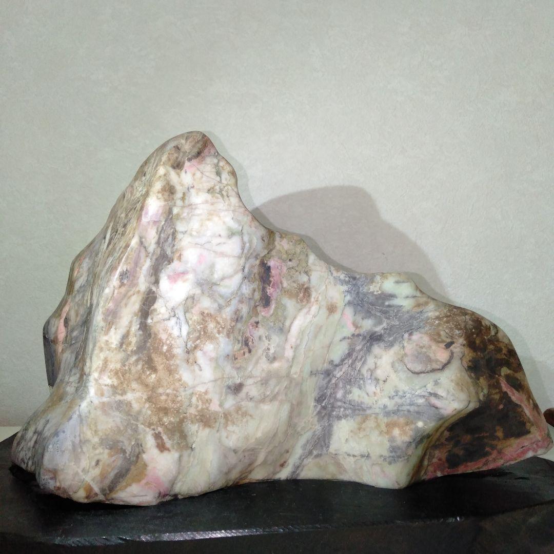 大型バラ輝石　ロードナイト　インカローズ　鉱物　原石　台付き１個