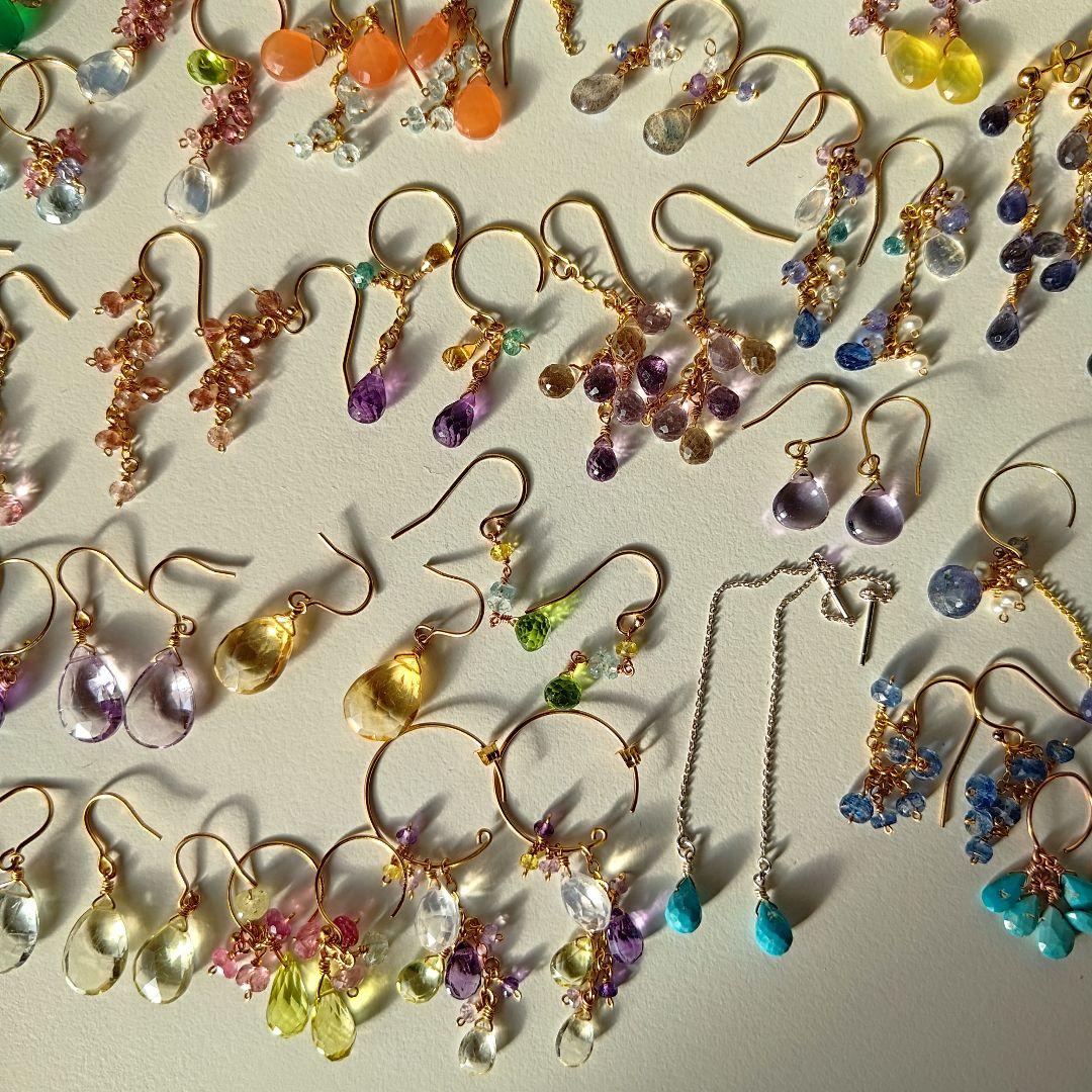 ハンドメイド天然石アクセサリーまとめ売り100点↑