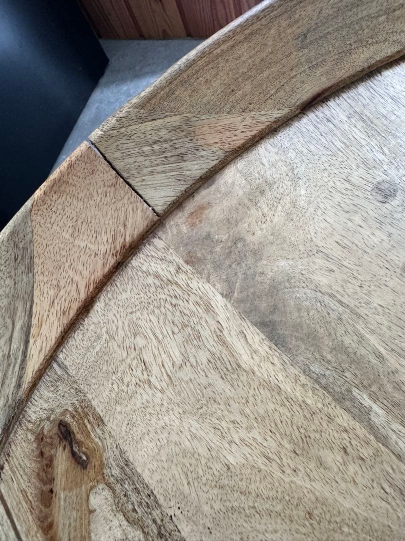 s*i様 WTW 円形トレイ型木製センターテーブル